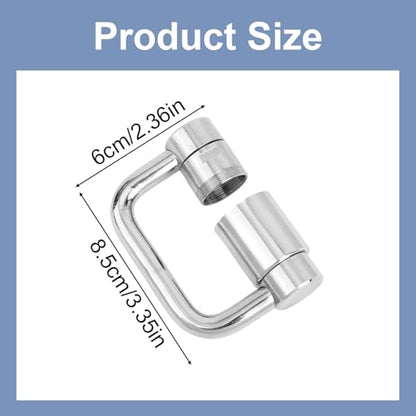 U Shaped Faucet Extender, Zinc Alloy 1080° Rotatable Faucet Aerator Extension Swivel Rotating Spray Attachment Fit for 55/64in/22mm and 15/16in/24mm Threads Kitchen Bathroom Sink
