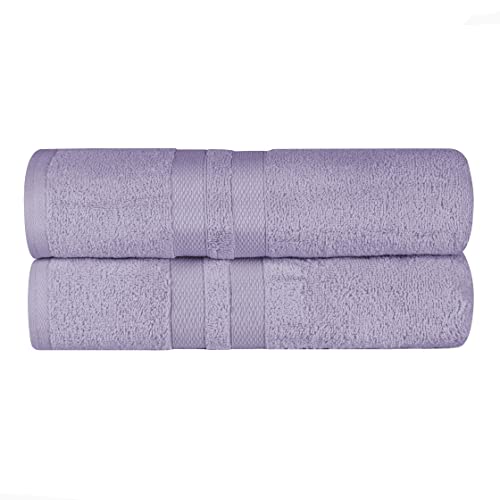 Superior Ultra-Soft 2-Piece Cotton Bath Sheet Set, Perfect for Bathroom Decor, Shower, Spa, Gym, Guest Room, Home Essentials, Daily Use, Soft, Absorbent, Oversized Body Towels - Wisteria - color: Wisteria, size: Bath Sheet (2-Pack)