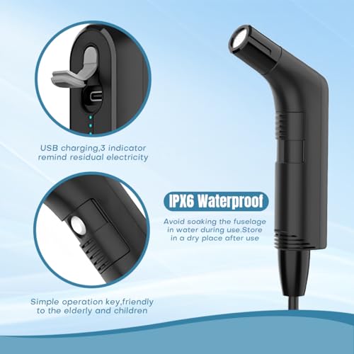 Teabelle 2.3L Portable Electric Bidet, 2-Speed Pressure, USB Rechargeable | Soft Pressure Sprayer, for Bathroom, RV Car & Outdoor Camping, Mini Body Washing Cleaner with USB Cable