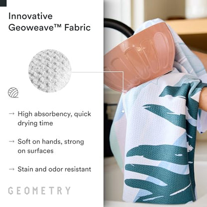 GEOMETRY Kitchen Tea Towels - Quick Dry Microfiber Dish Towels for Kitchen Create, 18" x 30" 1 Pack - color: Pretty Petals, style: Kitchen Towel - Single
