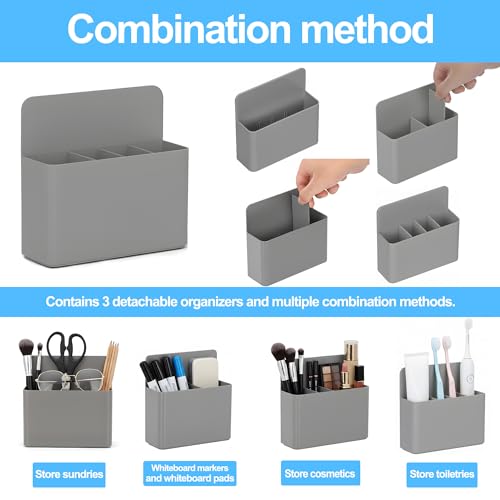 Magnetic Toothbrush Holder – Cruise Must-Have Wall-Mount Bathroom Organizer – Cruise Essentials 2025 & 2026 for Royal Caribbean, Alaska & Caribbean Staterooms (Grey) - color: Grey