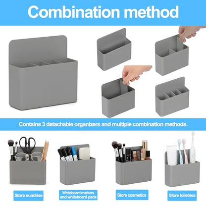 Magnetic Toothbrush Holder – Cruise Must-Have Wall-Mount Bathroom Organizer – Cruise Essentials 2025 & 2026 for Royal Caribbean, Alaska & Caribbean Staterooms (Grey) - color: Grey