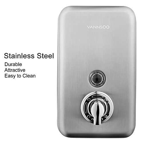 Commercial Wall Mount Stainless Steel Foaming Soap Dispenser, 40 oz (1200ml) Industrial Refillable Foam Hand Sanitizer Dispensers for Bathroom and Kitchen | 40 oz (1200ml) Industrial Refillable Foam Hand Sanitizer Dispensers for Bathroom and Kitchen - siz