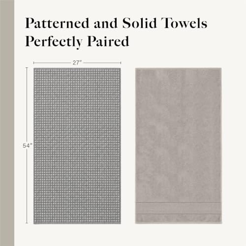 Modern Threads 6 Piece Cotton Bath Towel Set – Ultra Soft 600 GSM Towels – Bathroom Set with Hand Towels and Washcloths – Waffle (Charcoal) - color: Charcoal, style: Waffle