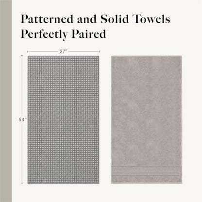 Modern Threads 6 Piece Cotton Bath Towel Set – Ultra Soft 600 GSM Towels – Bathroom Set with Hand Towels and Washcloths – Waffle (Charcoal) - color: Charcoal, style: Waffle