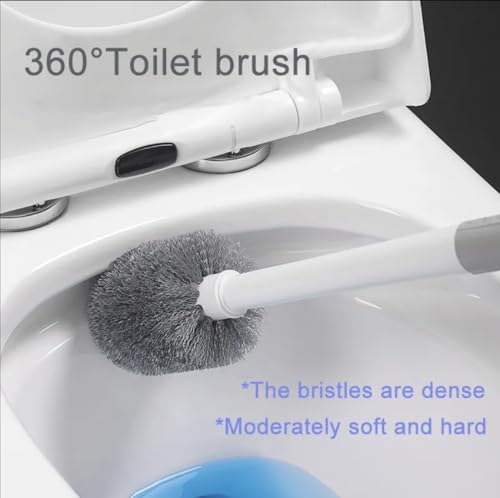 Toilet Plunger Bowl Brush 4 in 1 Combo with Holder Keep Your Bathroom Spotless and hygienic with Our Toilet Bowl Brush (Set of 1) Number of Item 4