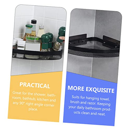 Corner Shower Organizer Adhesive Wall Mounted Bathroom Shelf Waterproof Storage Rack for Home Easy to Install Suitable for Showers and Toilets