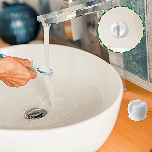 4-Piece Toothbrush Holder with Suction Cup, Wall-Mounted, White