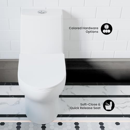 Ivy One-Piece Toilet, 10" Rough-in 1.1/1.6 gpf - color: Glossy White, size: 10" Rough-in