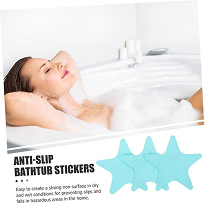 Holibanna 20Pcs Non-Slip Bathroom Stickers Self-Adhesive PEVA Waterproof Shower Room Decals for Bathtubs and Floors Safety Anti-Slip Stickers for Family Use