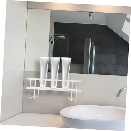 Cabilock Space Saving Single Over Toilet Storage Rack Bathroom Organizer Shelf for Cosmetics and Toiletries Stable Wall Mounted Design and Practical for Use