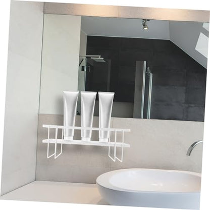 Cabilock Space Saving Single Over Toilet Storage Rack Bathroom Organizer Shelf for Cosmetics and Toiletries Stable Wall Mounted Design and Practical for Use
