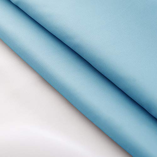 UFRIDAY Shower Curtain with Mesh Window, 72x72 inch Fabric Shower Curtain for Bathroom and Bathtubs,Machine Washable,Water Repellent,Hotel Quality,Light Blue - color: Light Blue, size: 72"W x 72"L (Pack of 1)