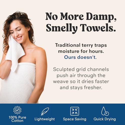 ONSEN Sculpted Terry Towel Set, 100% American Cotton, Quick Dry Lint Free, Lightweight Absorbent Face Hand Bath Towels with Hanging Loop (White, 2X Bath Towel, 2X Hand Towel, 2X Face Towel) - color: White, size: 2x Bath Towel, 2x Hand Towel, 2x Face Towel