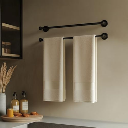 SEIDO 18 Inch Matte Black Towel Bar for Bathroom Wall, One-Piece No-Assembly Kitchen Towel Holder Rod, SUS 304 Stainless Steel Towel Rack Wall Mounted, 16" Hanging Length, Complete Mounting Kit - color: Matte Black, size: 18 Inch
