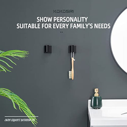 KOKOSIRI Robe Hook Bathroom Towel Coat Hooks Matte Black for Bath Kitchen Wall 2 Pack Stainless Steel B1013BK-P2 - color: Matte Black, size: 2 Pack