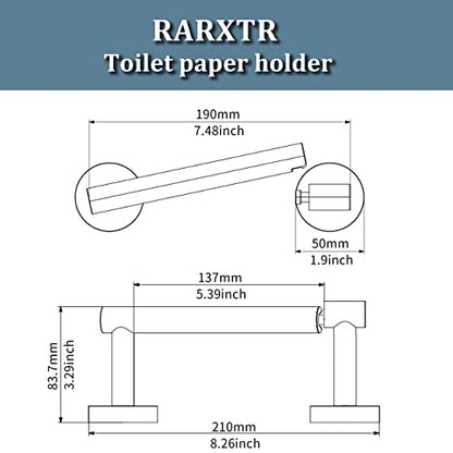 RARXTR Matte Black Toilet Paper Holder SUS304 Stainless Steel Double Post Pivoting Toilet Paper Roll Holder Wall Mounted Toilet Tissue Holder for Commercial Bathroom RV - color: Matte Black, size: Wall Mount