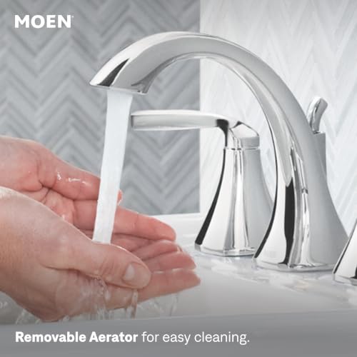 Moen Voss Chrome Two-Handle Adjustable Widespread Bathroom Faucet Trim Kit, Valve Included, TV6905 - color: Chrome