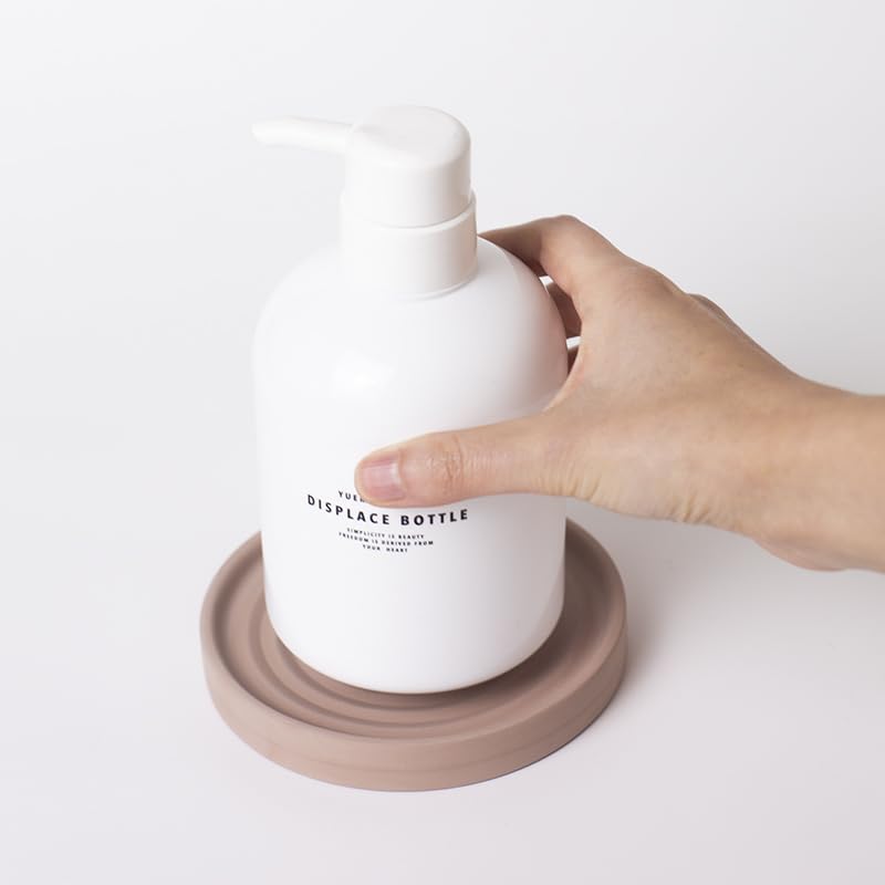 Home Bathroom Kitchen Use Diatomite Round Tray Ceramic Fast Dry Soap Holder (Brown) - color: Brown