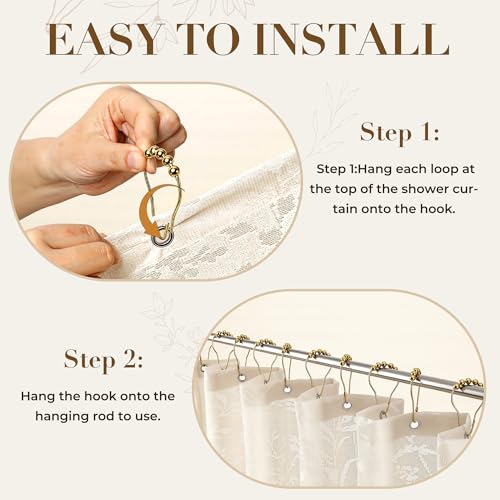Modern Shower Curtains for Bathroom - 72”x72” Dirty Resistant Shower Curtains Waterproof with Hooks- 30 Days Keep Clean,Reducing Water Residue - Ideal for Any Bath Decor Fits Home,Hotel
