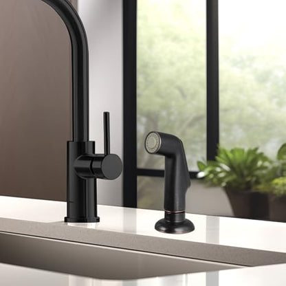 Hygie Rinse Universal Fit Kitchen Sink Spray Attachment, Oil Rubbed Bronze | NSF/ANSI/CAN 372 Certified, Kitchen Sink Side Sprayer Head Compatible with Delta, Moen, Kohler and OEM Brands Spray Head - color: Oil Rubbed Bronze, style: Nozzle Head Only