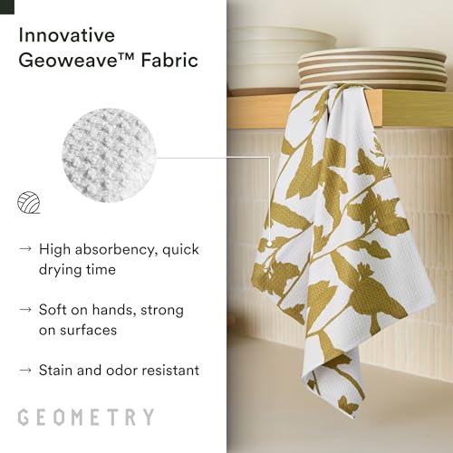 GEOMETRY Kitchen Tea Towels - Quick Dry Microfiber Dish Towels for Kitchen - Marrow 18" x 30" - 1 Pack - color: Harvest, style: Kitchen Towel - Double