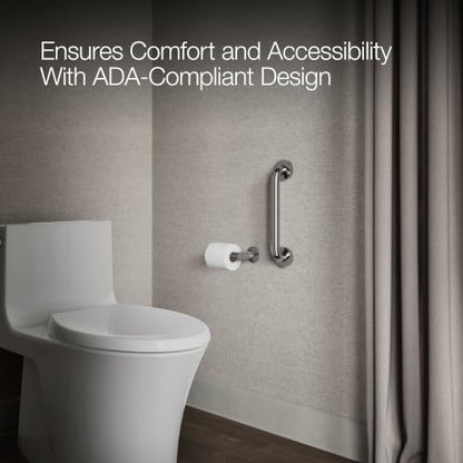 Kohler K-14560-BS Contemporary 12 Inch Bathroom Grab Bar Brushed Stainless Steel - color: Brushed Stainless, size: 12 Inch