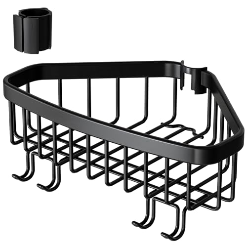 Fits Corner Shower Caddy Tension Pole Only: 1 Pack Stainless Steel Waterproof Bathroom Storage Basket - Large Size 8.1" D x 9.5" W x 3.6" H