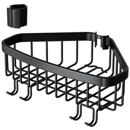 Fits Corner Shower Caddy Tension Pole Only: 1 Pack Stainless Steel Waterproof Bathroom Storage Basket - Large Size 8.1" D x 9.5" W x 3.6" H