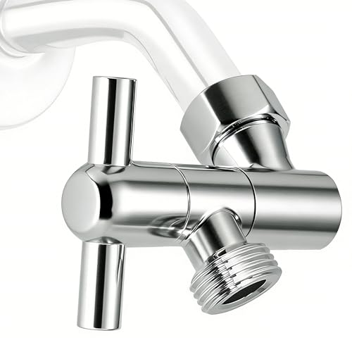 All Metal Adjustable Shower Head Extension Adapter, 360° Swivel Stainless Steel Showerhead Adapter for Fixed and Rain Showerhead, Chrome