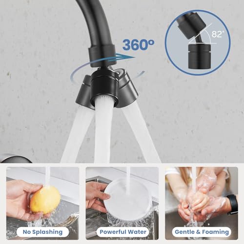 Airuida Oil Rubbed Bronze Wall Mounted Kitchen Faucet,Utility Sink Faucet | 8 Inch Adjustable Center,360° Swivel Spout,Wall Mount Commercial Faucet,Double Cross Handle - color: Oil Rubbed Bronze