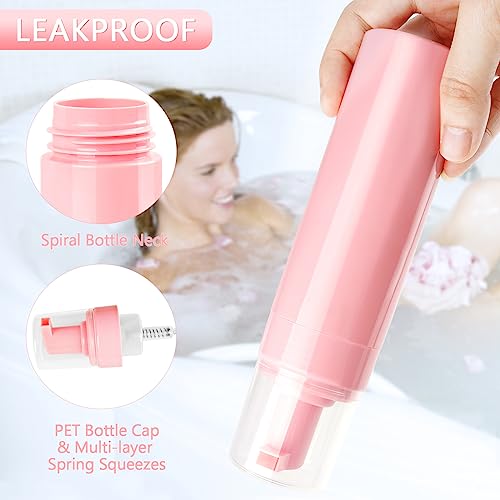TMLECE 6.8oz/200ml Foaming Soap Dispenser Bottles(4 Pack) | PET Material, Foaming Pump, Rich Foam, Leak-Proof Design for Hand Soap, Cleanser & Shampoo, Travel, Home & Office Use, Pink - color: Pink, size: G.200ML(6.8OZ),4Pack