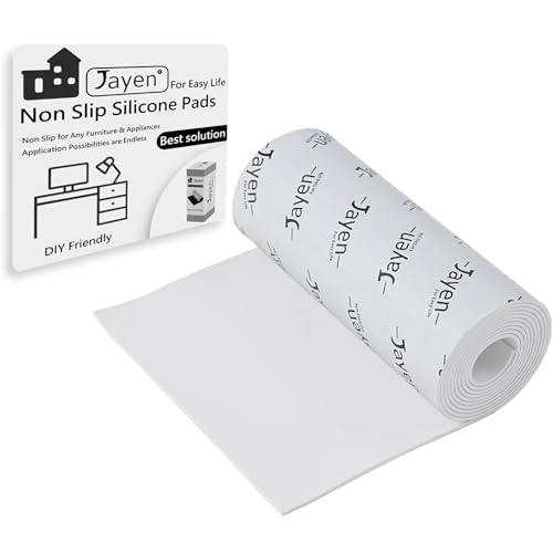 Non Slip Self Adhesive Silicone Cuttable Furniture Pads - 5x40 inch | widely used, functionality, easy to use - color: 5x40 White