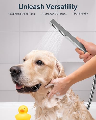 Shower Faucet Set, 10" & 6" Dual Rainfall Shower Heads System for Wall Mount with Slide Bar & Handheld Sprayer, Brushed Nickel - color: Brushed Nickel