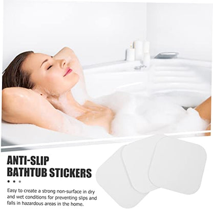 VOSAREA 24Pcs Non Slip Bathtub Stickers Transparent Slip Decals for Bathroom Safety Self Adhesive Floor Treads for Elderly Use