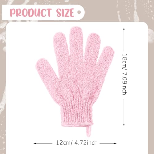 Didaey 104 Pcs Exfoliating Glove Bulk Shower Gloves with Hanging Loop Exfoliating Body Scrubber Dead Skin Remover for Body Bath Beauty Spa Massage Scrubs Men Women Bathing(Pink) - color: Pink