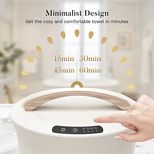 22L Bucket Style Towel Warmer for Bathroom | Luxury fast heating towel heater with aromatherapy & adjustable 15–60 min timer, ideal for spa and hotel