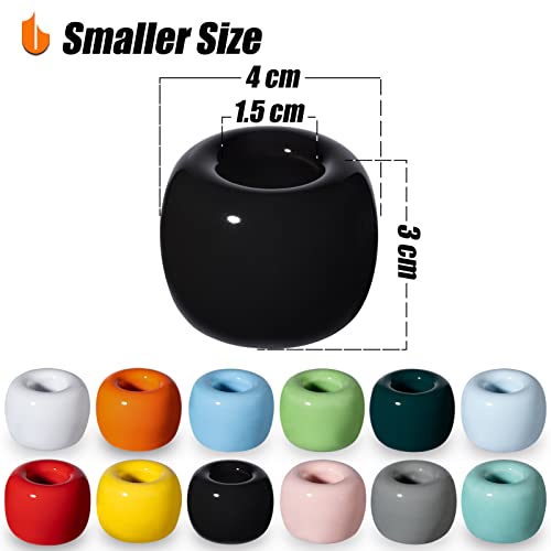 Urbanstrive Sleek Mini Ceramics Toothbrush Holder Stand for Bathroom Vanity Countertops (Black 2-Pack) - color: Black 2-pack