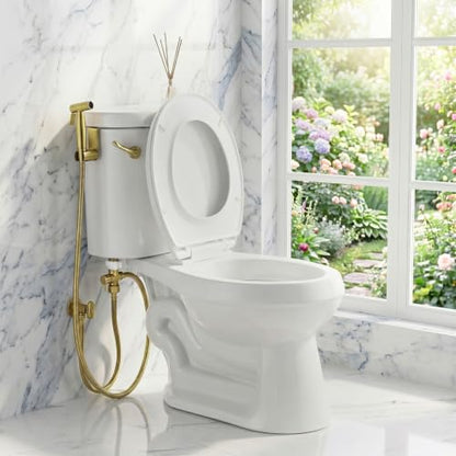 TRIPHIL Handheld Bidet Sprayer for Toilet, Adjustable Water Pressure Jet Bidet Attachment with Leak-Proof 304 Stainless Steel T-Valve for Bathroom Cleaning, Cloth Diaper/Feminine Wash, Brushed Gold - color: Brushed Gold