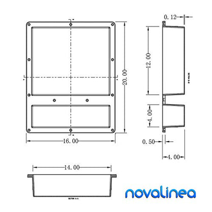 16" x 20" Double Shelf Recessed Shower Niche with Mounting Screws Included, Mounts Flush with 1/2" Backerboard, Ready to Tile, Easy to Install and Waterproof - size: 16" x 20" Double Shelf