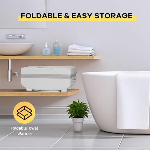 Towel Warmers for Bathrooms, 35 Liter Portable Collapsible Electric Towel Heater with Heating & Drying Modes, Telescopic Rod, Heated Blanket Warmer Dryer for Home, Spa, Travel - size: E2512 35L - Foldable
