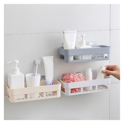 Adhesive Corner Shelf Waterproof Wall Mounted, No Drill Bathroom Kitchen Storage Rack Organizer(A)