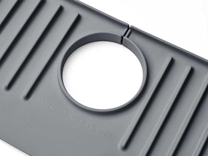 WeatherTech FaucetMat Duo - Protect Your Kitchen & Bathroom Countertops - Dark Grey/Slate - color: Dark Gray, size: Duo