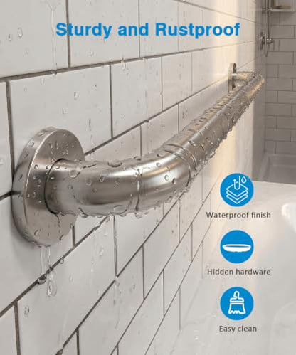 1Pcs 57-Inch ADA Compliant Grab Bar | 1.5" Diameter, Handicap Friendly, Commercial & Residential Bathrooms, Shower Bathtub,Brushed Stainless Steel
