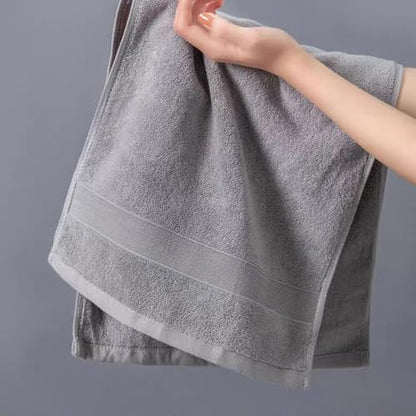JININQ 2 Piece 100% Cotton Soft Hand Towels 13.4" x 29.5",Premium Face Towels Set for Bathroom,Gym,Home(Grey) - color: Grey