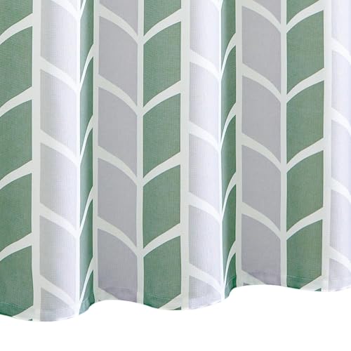 jinchan Green and White Shower Curtain Chevron Arrow Geometric Farmhouse Shower Curtains for Bathroom Waterproof Fabric Shower Curtain Modern Shower Curtain Set with Hooks 70x72 inches - color: Arrow Green, size: 70"W x 72"L (Pack of 1)