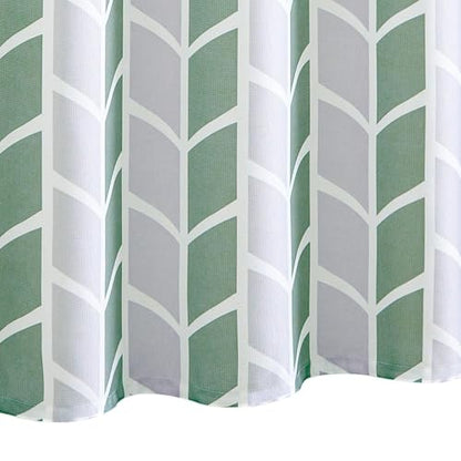 jinchan Green and White Shower Curtain Chevron Arrow Geometric Farmhouse Shower Curtains for Bathroom Waterproof Fabric Shower Curtain Modern Shower Curtain Set with Hooks 70x72 inches - color: Arrow Green, size: 70"W x 72"L (Pack of 1)