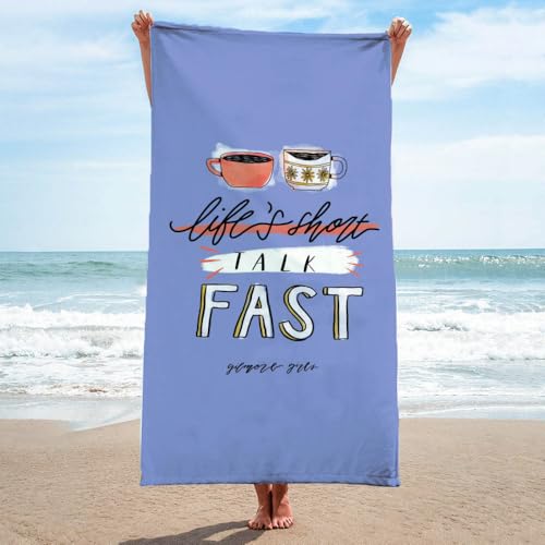 Jay Franco Gilmore Girls Bath Pool Beach Towel - Blue Super Soft & Absorbent 100% Cotton Towel, Measures 28 x 58 - color: Blue
