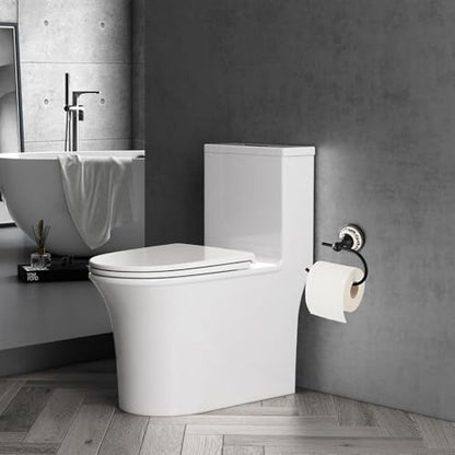 Wall Mounted Bathroom Kitchen Black Toilet Paper Holder, Open Arm Towel Holder, Tissue Holder, Bathroom Kitchen Tissue Roll Holder YIGUANXIN - color: Black, size: Toilet Paper Holder