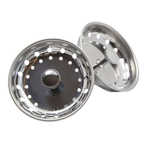 ZM 2 Pack Kitchen Sink Strainer and Stopper Replacement Basket, 3-1/2” - style: Strainer Replacement 2-Pack